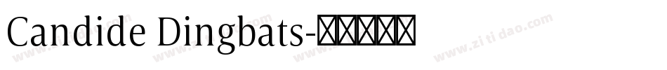 Candide Dingbats字体转换